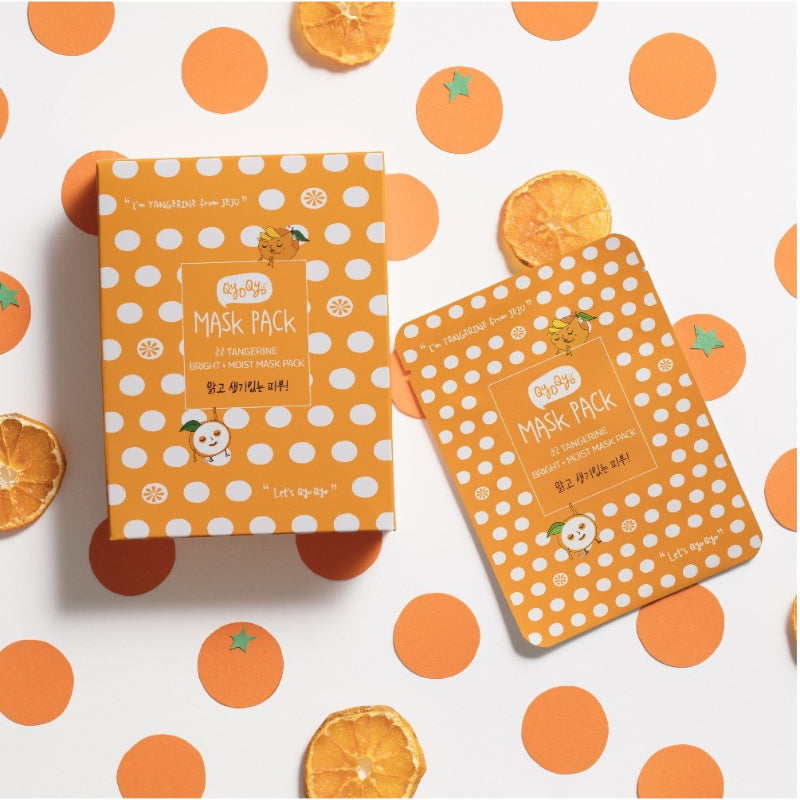  Tangerine Bright + Moist MASK PACK - Korean-Skincare