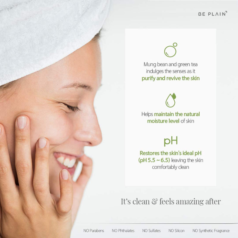 Be Plain Greenful pH-Balanced Cleansing Foam - Korean-Skincare