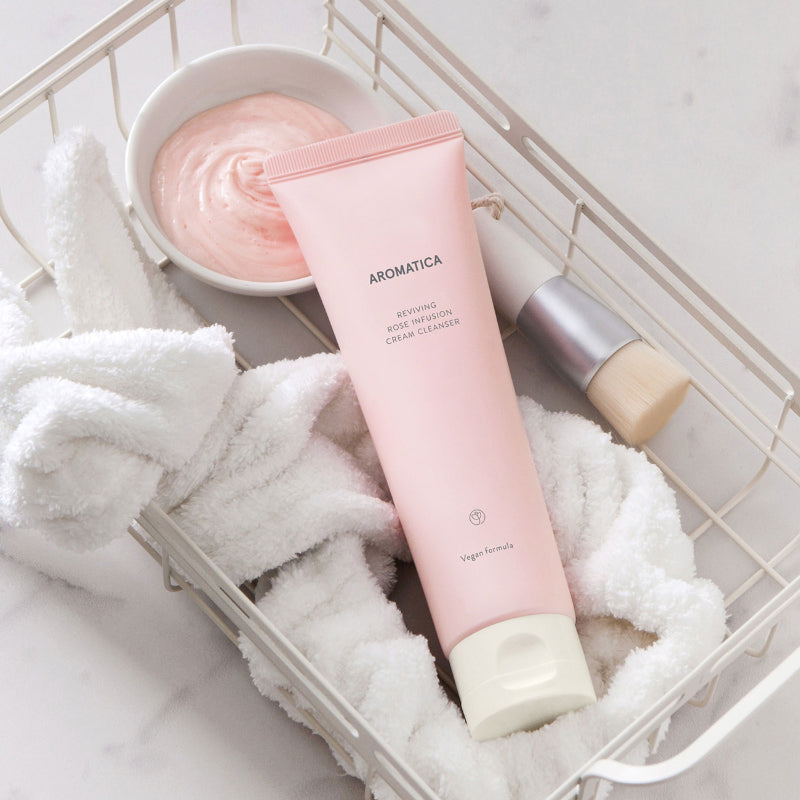 Aromatica Reviving Rose Infusion Cream Cleanser - Korean-Skincare