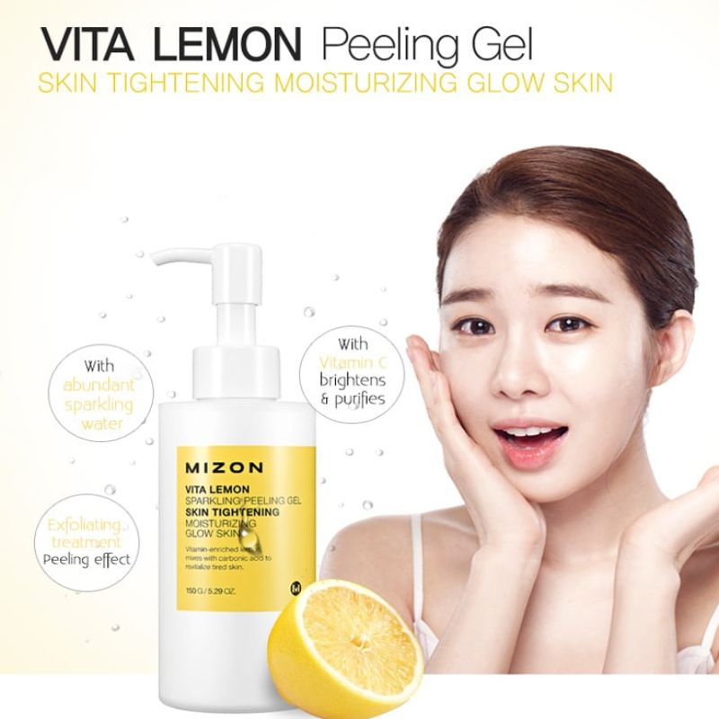 Mizon Vita Lemon Sparkling Peeling Gel - Korean-Skincare